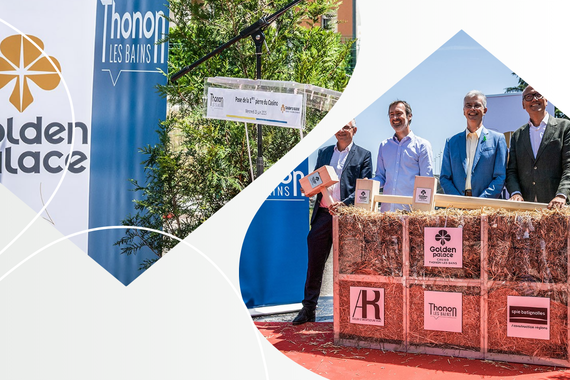 Laying the symbolic foundation stone in Thonon-les-Bains